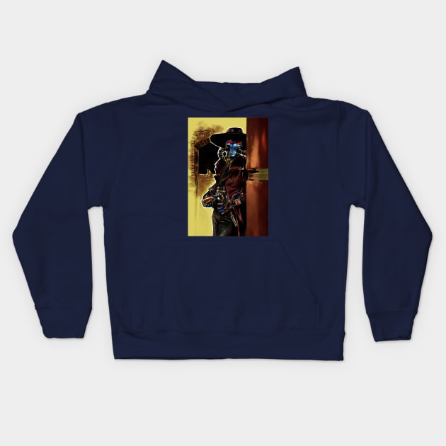 Space fearless bounty hunter Kids Hoodie by Liaartemisa